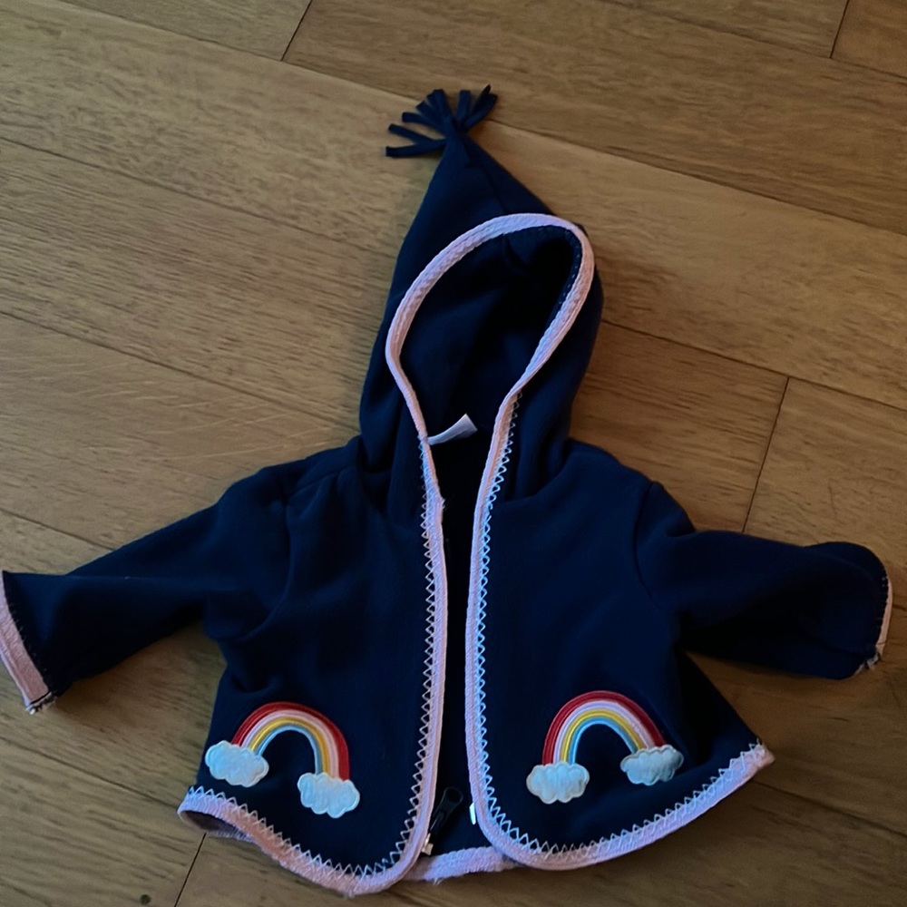 Hanna Andersson Navy Rainbow Kids Jacket 0-3m